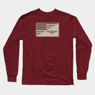 US Naval Aviator Pilot Wings Patch (subdued) Long Sleeve T-Shirt